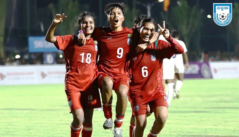 শ্রীলংকাকে ৫-০ গোলে উড়িয়ে পয়েন্ট টেবিলের শীর্ষে বাংলাদেশ