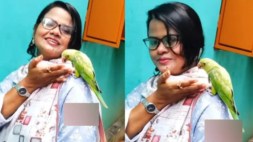 টিয়া পাখি নিয়ে ভিডিও করে বিপাকে শিক্ষিকা