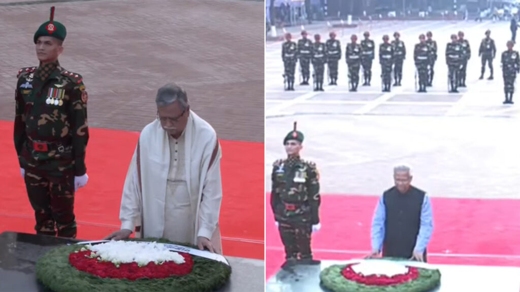 শহিদ বুদ্ধিজীবী স্মৃতিসৌধে রাষ্ট্রপতি ও প্রধান উপদেষ্টার শ্রদ্ধা