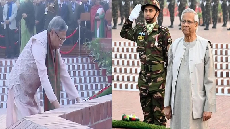 জাতীয় স্মৃতিসৌধে রাষ্ট্রপতি ও প্রধান উপদেষ্টার শ্রদ্ধা